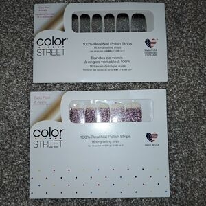 Color Street Silver Glitter Nail Polish Strips - 2 Packs